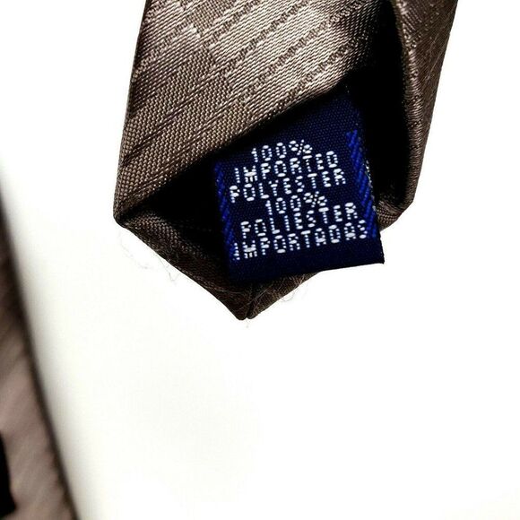 Don Loper Bevery Hills Beige Check Silk Tie Print - Picture 4 of 6